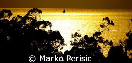 Golden Sunset Porto Corsica. by Marko Perisic 